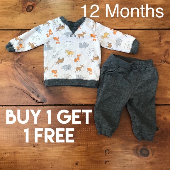 Other - 12 Month Baby Boy Woodland Animals Outfit